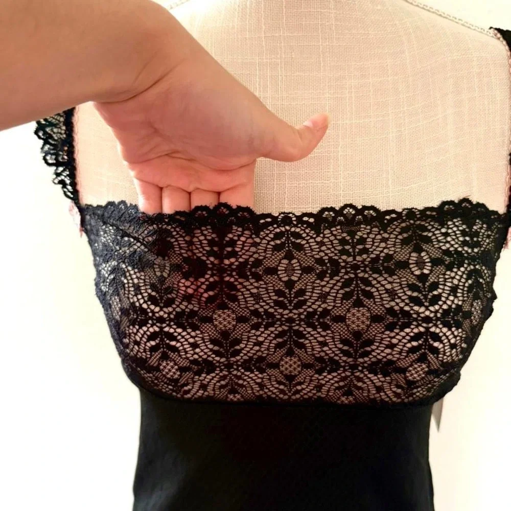 Gorgeous Y2K Felina Lingerie Black Lace Cami Top - Picture 8 of 8